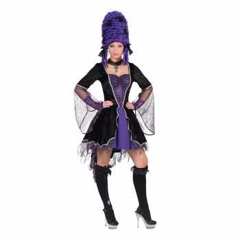 Foute dracula party kleding jurk paars