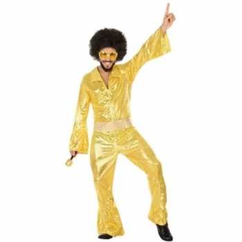 Foute gouden disco pak/party kleding voor heren