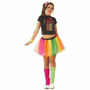Foute jaren 80/80s party kleding/jurk voor dames