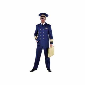 Foute piloten party kleding heren blauw