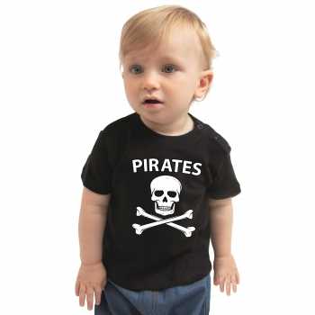 Foute piraten party kleding shirt zwart voor peuters