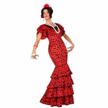 Foute spaanse flamencodanseres jurk rood party kleding voor dames