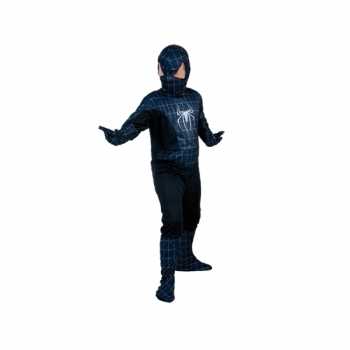 Foute zwarte spiderheld kinderparty kleding
