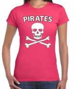 Fout piraten shirt foute party shirt roze dames