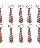 Foute 10x stropdas regenboog print party