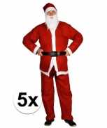 Foute 5x voordelige santa run kerstman party kleding voor volwassenen