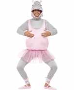 Foute ballerina nijlpaard party kleding voor volwassenen