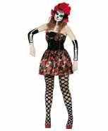Foute day of the dead party kleding voor dames