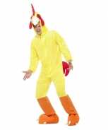 Foute geel kip haan party kleding voor volwassenen