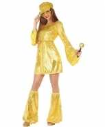 Foute gouden disco pak party kleding voor dames