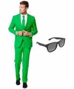 Foute groen heren party kleding maat 56 xxxl met gratis zonnebril