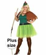 Foute grote maten robin hood party kleding 4 delig voor dames