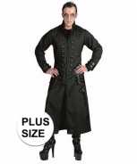 Foute halloween grote maten zwarte gothic vampier jas party kleding voor heren