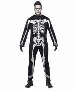 Foute halloween skelet party kleding voor volwassenen