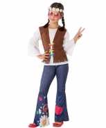 Foute hippie flower power party kleding voor meisjes