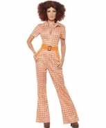 Foute oranje jaren 70 party kleding voor dames