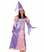 Foute party kleding middeleeuws paarse prinses jurkje party