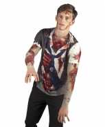 Foute party kleding zombie man shirt party