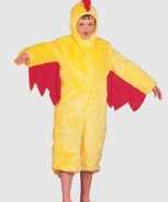 Foute pluche gele kip kinder party kleding