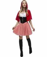 Foute sexy roodkapje party kleding jurkje voor dames