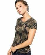 Foute soldaten leger party kleding camouflage shirt dames