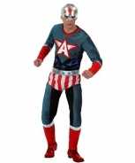 Foute superheld amerikaanse kapitein pak party kleding voor heren