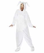 Foute wit konijn haas party kleding voor volwassenen