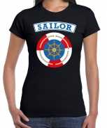 Foute zeeman sailor t-shirt zwart voor dames party